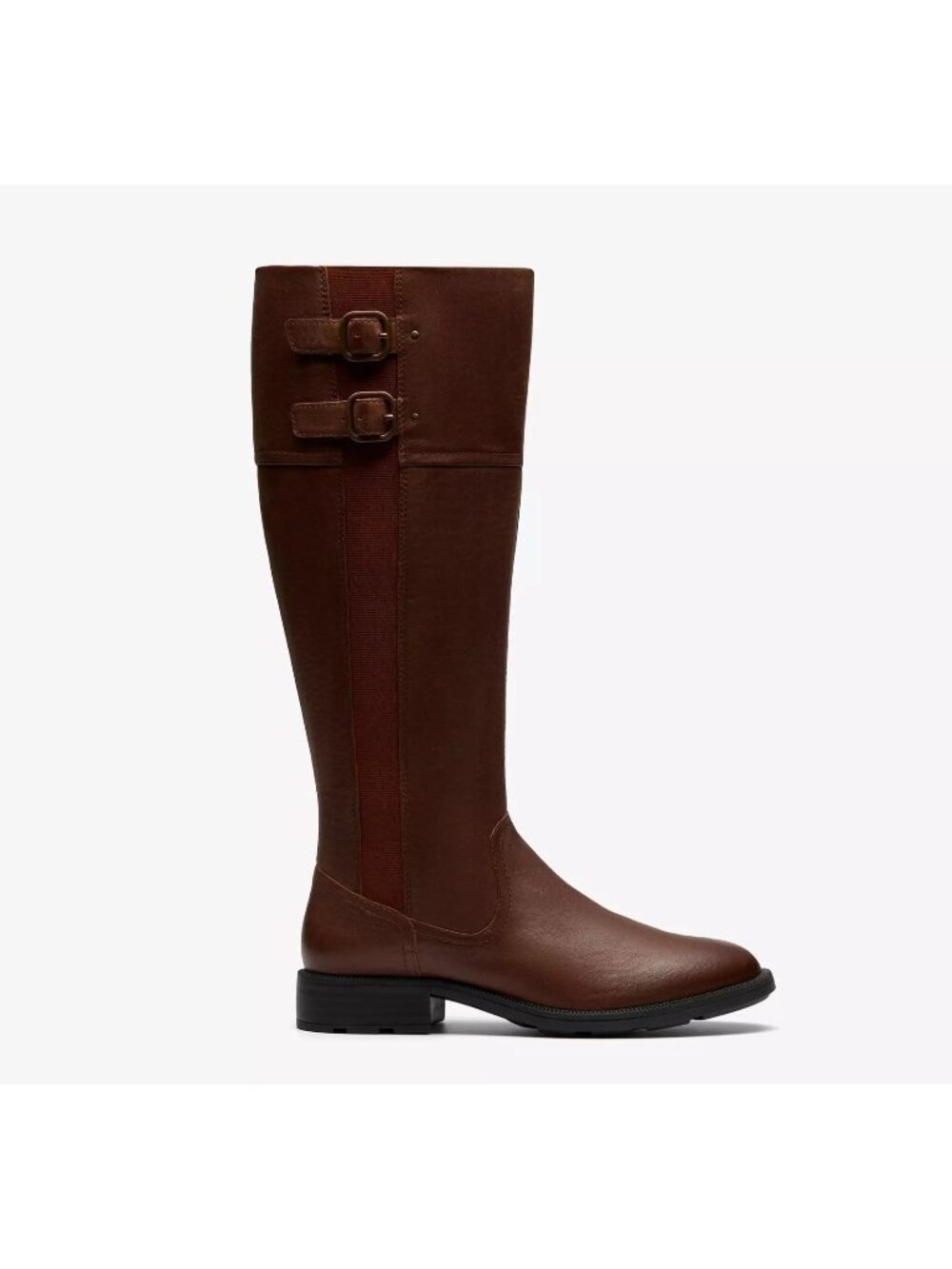 NEW Clarks Adalynn Hope Knee High Boots Brown Leather Equestrian Riding Womens 9